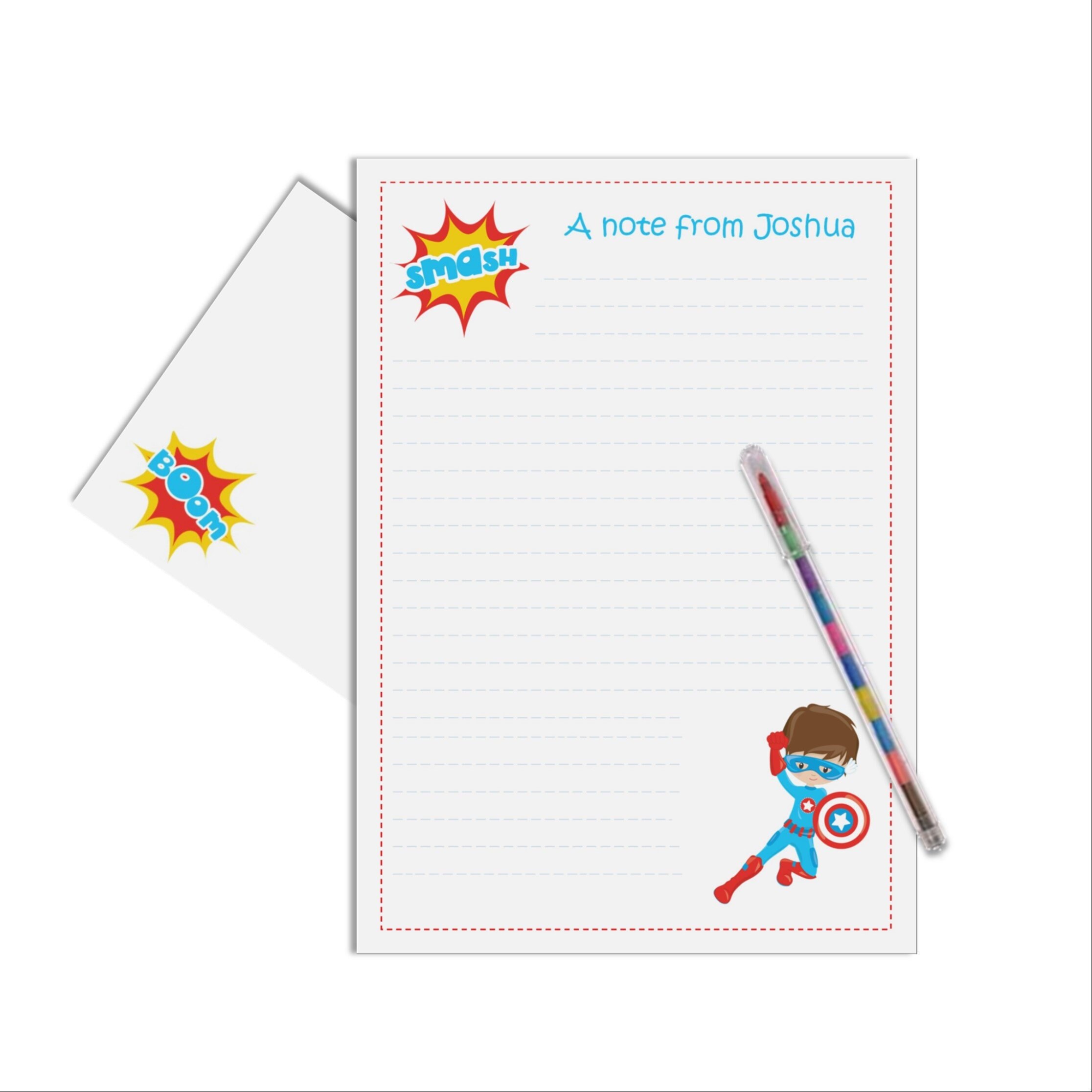boys letter writing set