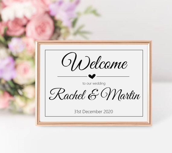Welcome To Our Wedding Reception Welcome Decor Venue Etsy