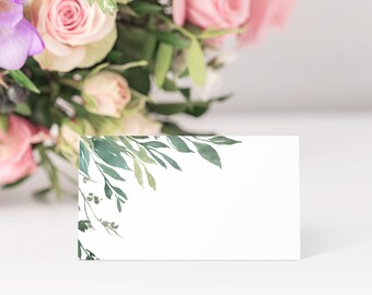 Greenery Blank Place Cards - Pack Of 25 Or 50