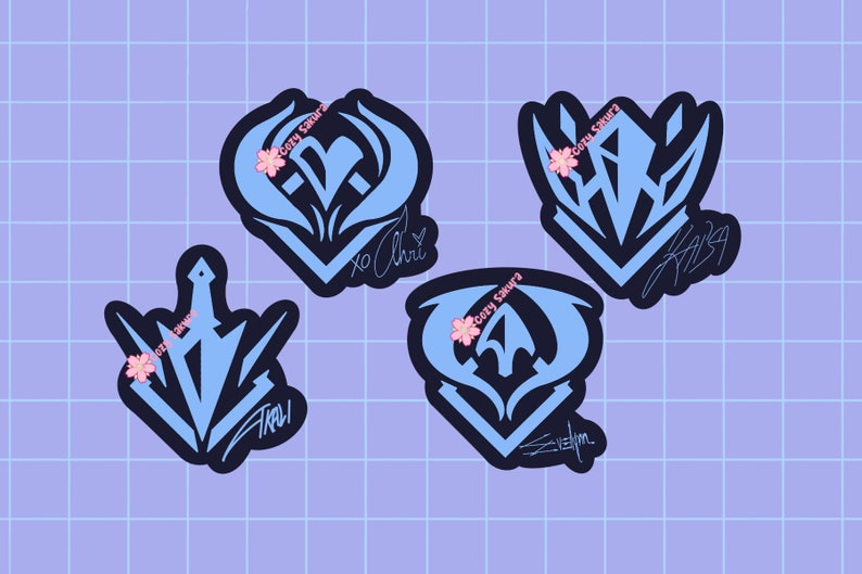 KDA Holographic Logos Sticker | League of Legends - Etsy