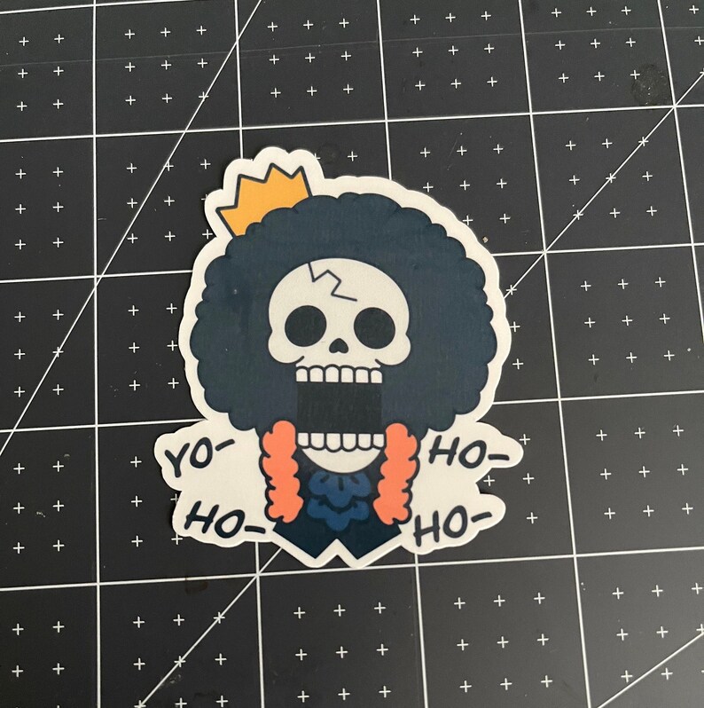 Brook Yohohoho Sticker One Piece Inspired Waterproof Vinyl Sticker Etsy