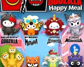 McDonald’s Hello Kitty X Godzilla Happy Meal Figures