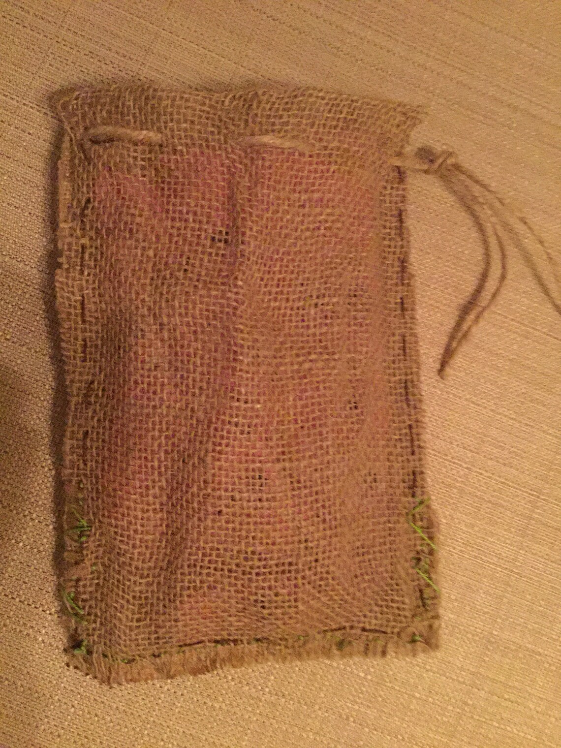 Burlap 'my Stash' Pull String Pouch Thick Mustache & Etsy