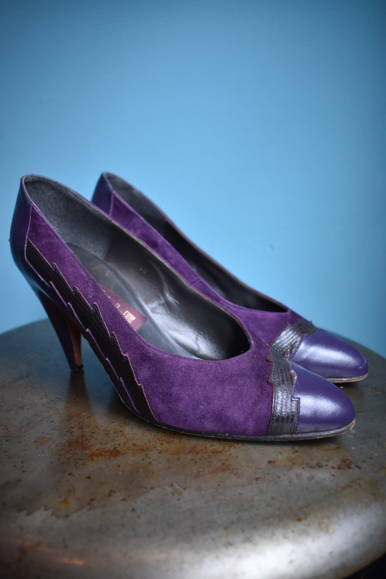 purple stilettos