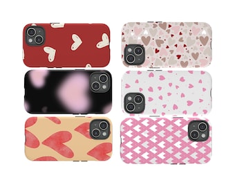 Iphone 15 Pro Max Case Heart, Aesthetic design tough cover for Galaxy and iPhone