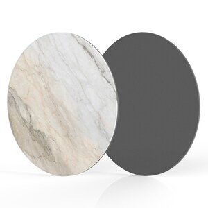 Faux Leather Marble Mouse Pad Stylish Gift Idea for Coworker, Rectangle or Circle image 3