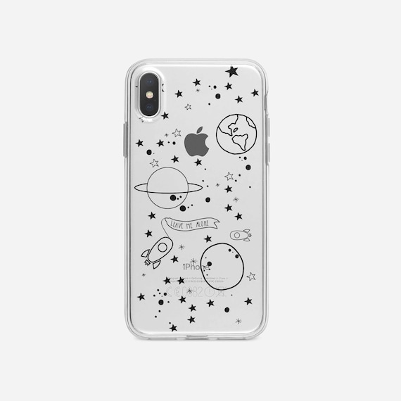 Space Iphone 12 Case Clear Iphone Xr Case Clear Cute Iphone Etsy