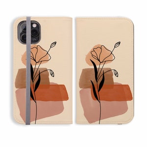 Floral iPhone Wallet Case: Abstract Blossom Design