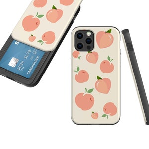 Étui pour portable avec porte-cartes iPhone 11, PEACH robuste pour iPhone 12 Pro Max, 12 Pro, iPhone 12 Mini, iPhone SE 2020, iPhone 11 Pro Max, Galaxy S20