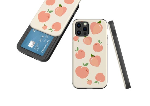 Phone Case With Card Holder iPhone 11, PEACH Sturdy iPhone