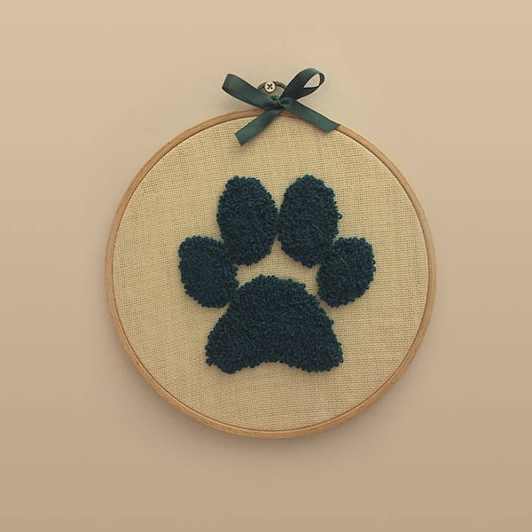 Punch Needle Dog Etsy