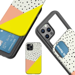 Porte-cartes de crédit pour téléphone, saumon, étui pour téléphone miroir, étui pour iPhone 11, étui pour iPhone 12 Pro, porte-cartes pour iPhone New SE
