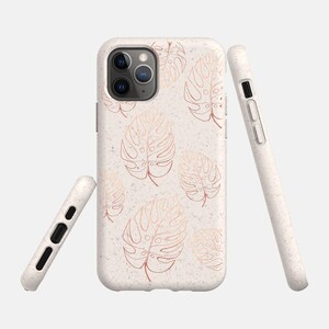 MONSTERA | Eco phone case, eco friendly phone case, floral iPhone 13 case, Biodegradable iPhone case, iPhone 12 Case, iPhone 13 case nature