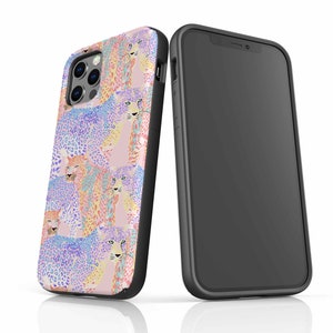 Custodia porta carte di credito leopardata pastello per iPhone 11 e 12 SE, custodia a specchio per iPhone 11, custodia per iPhone 12 Pro, porta carte colorato per Galaxy S21, porta soldi
