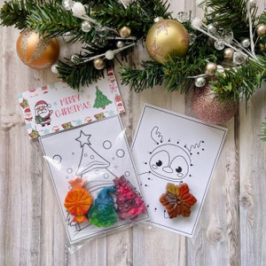 Christmas Coloring Treat Bags: Crayons, Activity Pages, Stocking Stuffers