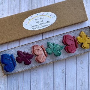 Metallic Butterfly Crayons: Garden Party Favors, Classroom Gifts