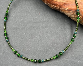Handmade pearl necklaces made of Tohoperlen & Bohemian glass beads
