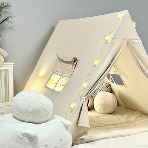 camping teepee, boho teepee tent, indoor tent, cotton teepee, Canvas playhouse tent