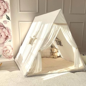 Teepee for kid, Cotton Teepee, Tent for boys, Canvas Kids Tent, Boho Kids Teepee, Playhouse for kids, Nordic tent for Girls and Boys