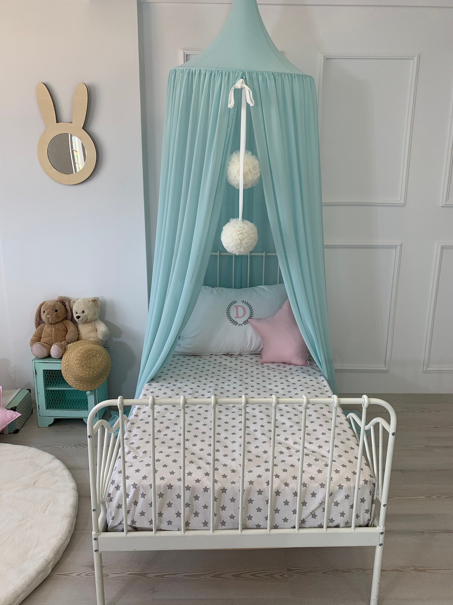 Mint Bed Canopy Hanging Canopy Tent Canopy for Nursery Etsy