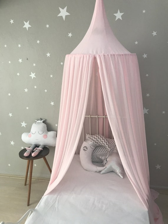 Pink Canopy Chiffion Baldachin Ceiling Hanging Tent Canopy Etsy