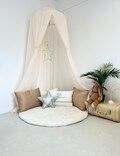 Baby Salmon Tulle Canopy, Cream Crib Canopy, Canopy for Crib, Vanilla Canopy Curtains, Bed Canopy, Crib Canopy, Stone Beige Canopy Bed product logo