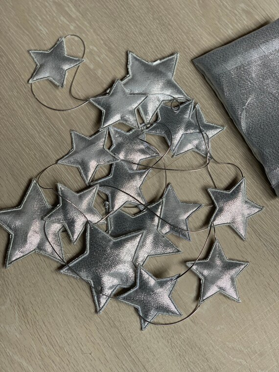 Star Nursery Garland Star Banner Silver Stars Star Nursery | Etsy