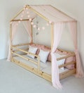 Baby Pink Canopy Bed, Customized Bed Canopy, Canopy Bed Curtains, House Bed Curtains, Canopy for Bed, Canopy Tent, Canopy for Crib product logo