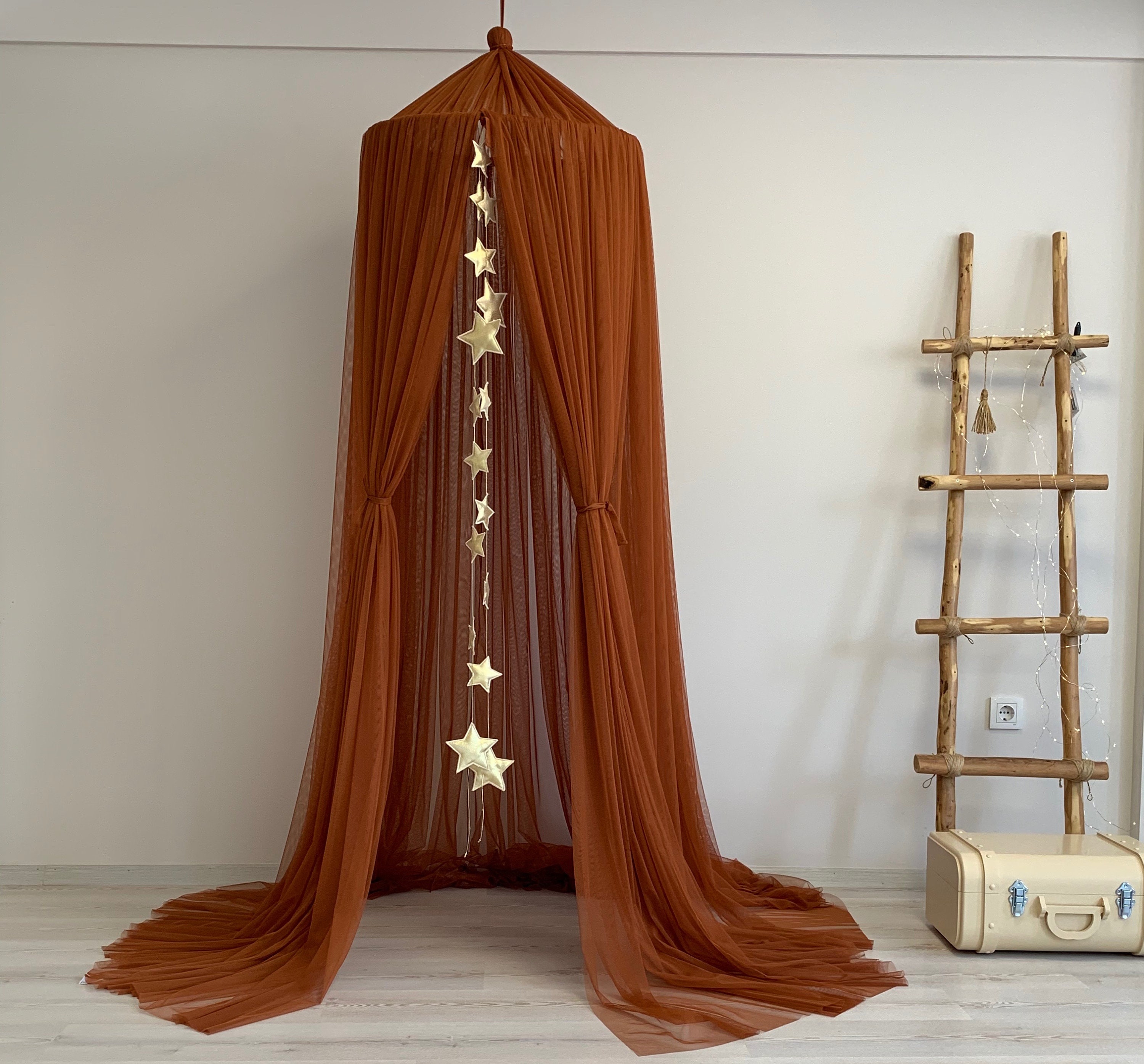 Burnt orange outlet bed canopy