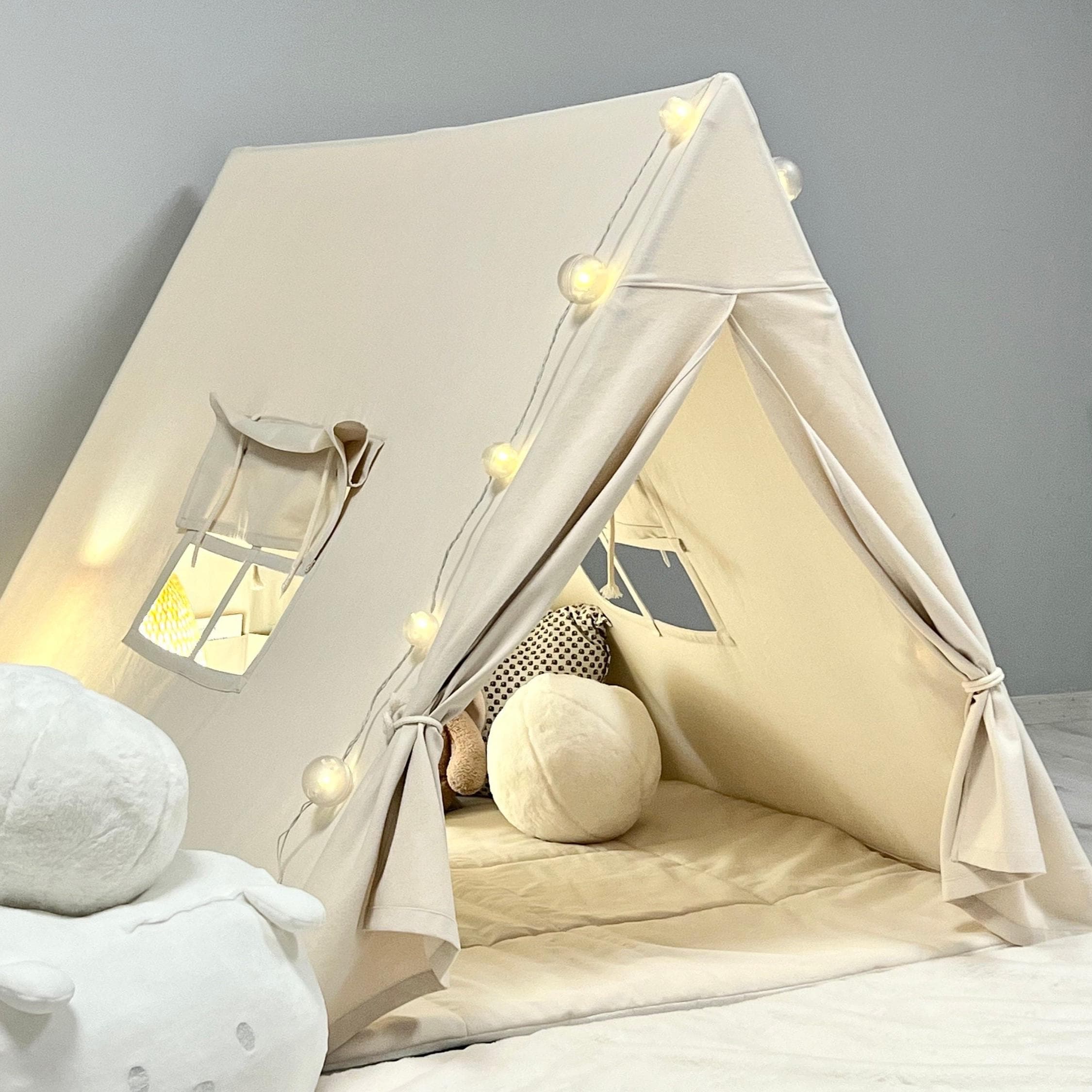 Teepee for kid, Cotton Teepee, Tent for boys, Canvas Kids Tent, Boho Kids Teepee, Playhouse for kids, Nordic tent for Girls and Boys