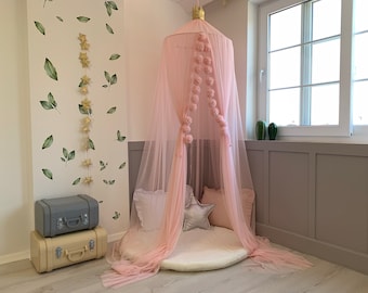 Pink Canopy, Pink Canopy Bed, Nursery  Crib Canopy, Princess Pink Canopy, Kids Canopy, Canopy Curtains, Canopy tent, Canopy crib