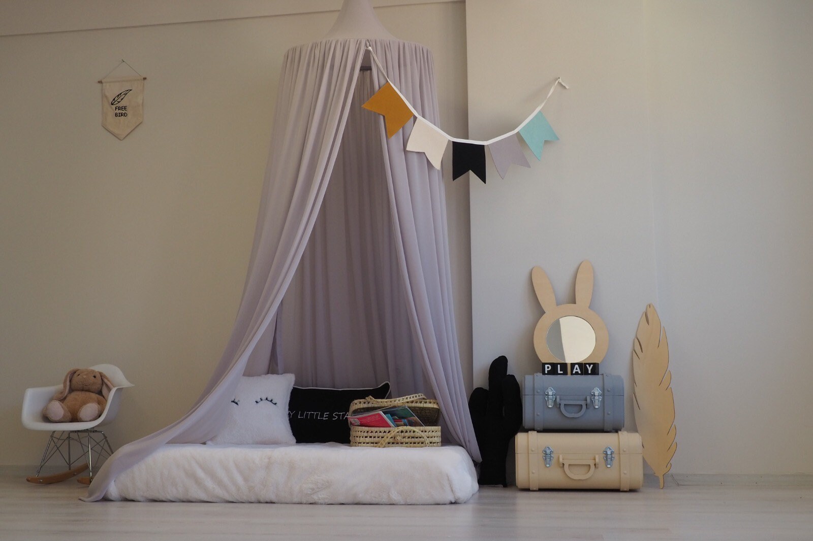 Light Grey Canopy Baldachin Light Grey Canopy Hanging Tent
