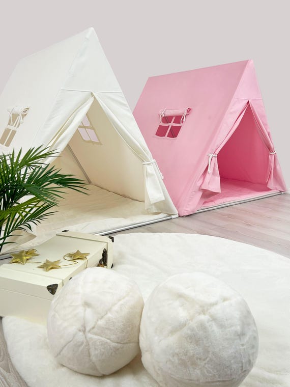 Pink Teepee Tent Teepee Tent For Kids With Padded Mat Cotton