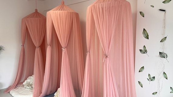 Blush Kids Bed Canopy Nursery Crib Canopy Kids Canopy Crib Netting Dusty Pink Canopy Bed Tulle Princess Tent Bed Curtains Etsy Canada