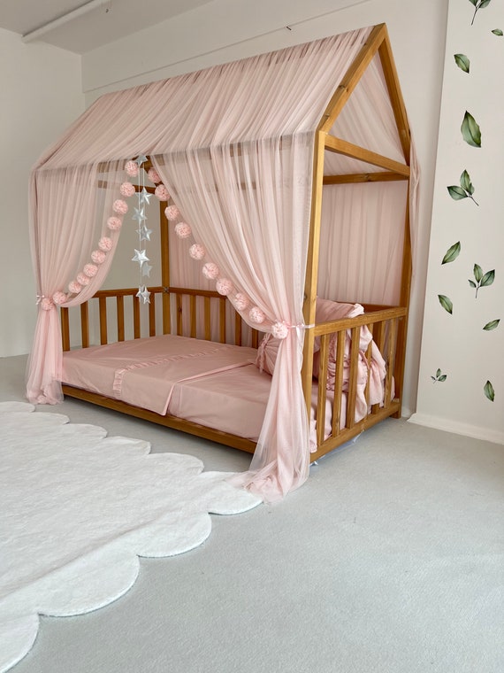 Cama Infantil De Madera Para Niña Princesa Corona