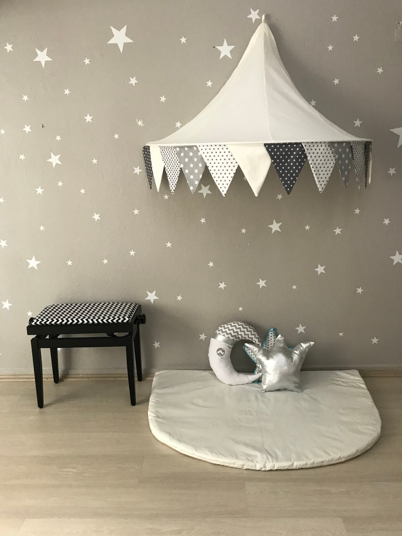Kinderwand Baldachin Zelt, Tüll Stoff, Leseecke Spielbereich Bild 3