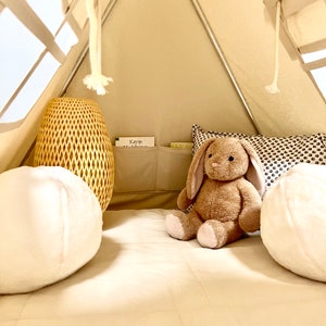 Teepee for kid, Cotton Teepee, Tent for boys, Canvas Kids Tent, Boho Kids Teepee, Playhouse for kids, Nordic tent for Girls and Boys image 10