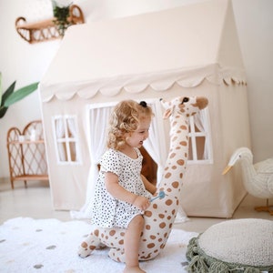 Boho Tent, Naturel Playhouse, Indoor Tipi, Play House Tipi, Canvas Playhouse, Boho wigwam, Kids Rooms Decor, Kids Tent, Cotton Teepee, image 5