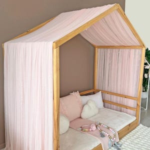 Baby Pink Canopy Bed, Customized Bed Canopy, Canopy Bed Curtains, House Bed Curtains, Canopy for Bed, Canopy Tent, Canopy for Crib