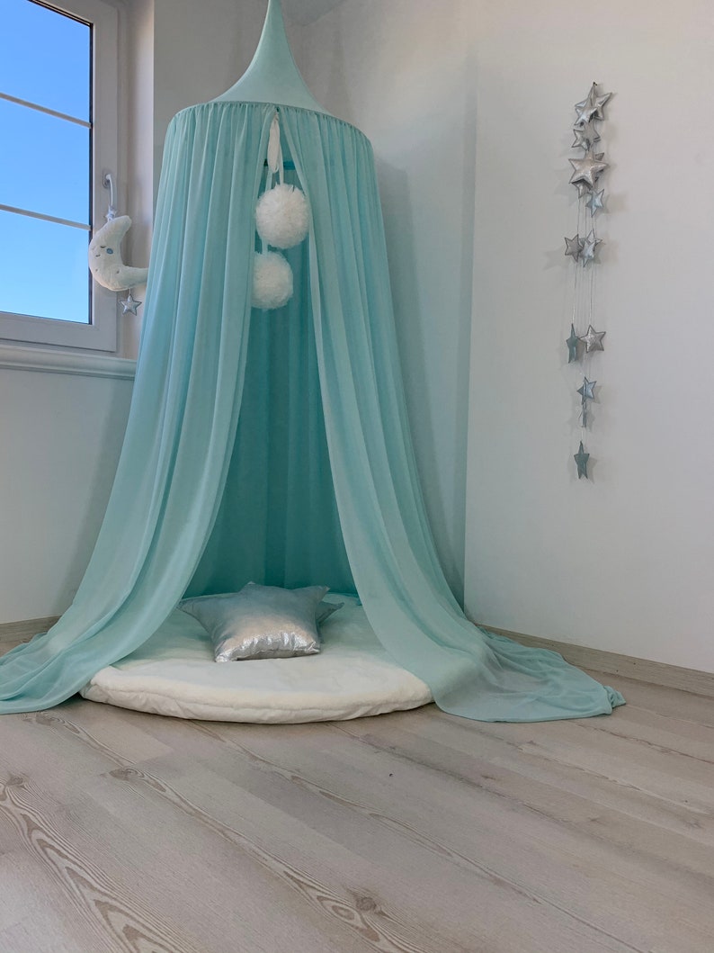 Mint Bed Canopy Hanging Canopy Tent Canopy for Nursery Etsy