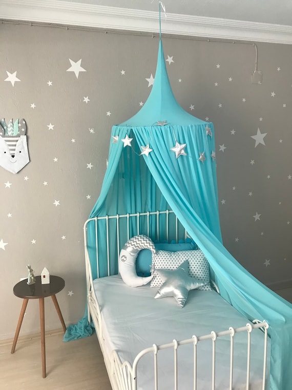 Turquoise bed canopy deals