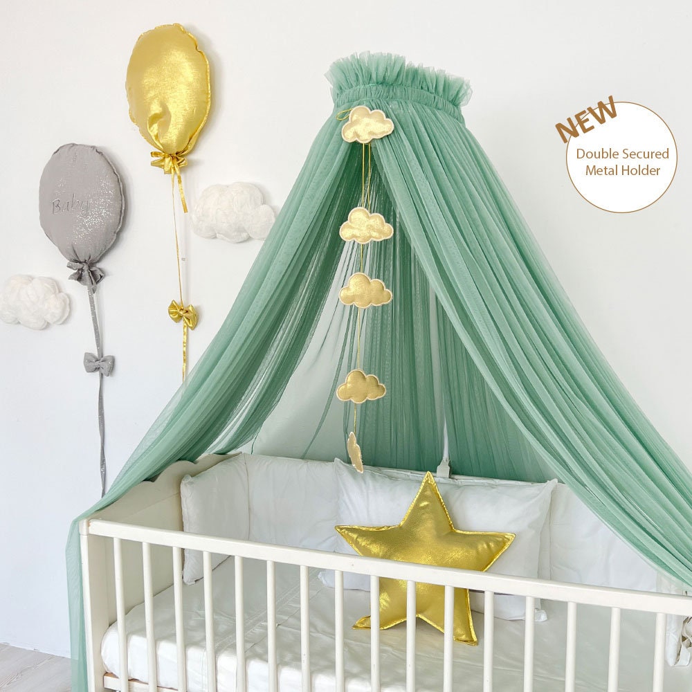 Sage Green Crib Canopy Nursery Bed Canopy Canopy Bed Curtains Tulle Canopy Bed Curtains Canopy for Crib Baby Canopy Green Canopy Etsy