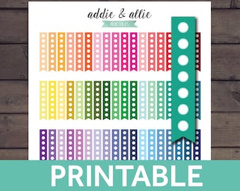 Erin Condren Planner Stickers, Agenda Stickers, Erin Condren Checklist, Checklist Stickers, Printable Circle Checklist Page Flag Stickers