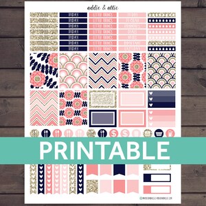 Floral Planner Stickers, Floral Stickers, Floral - WS007