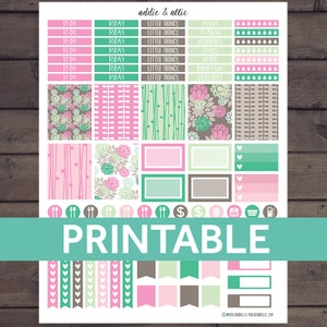 Floral Planner Stickers, Floral Stickers, Floral - WS006
