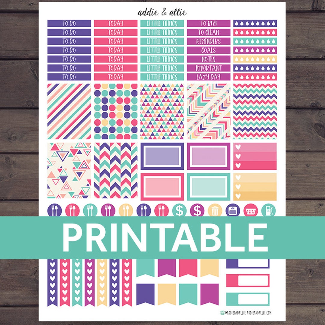 Printable Planner Stickers Printable Stickers Printable - Etsy