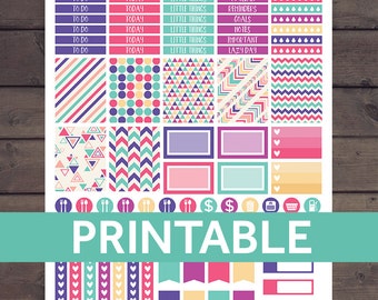 Printable Planner Stickers, Printable Stickers, Printable Planner Sticker - WS001