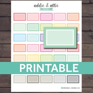 Half Box Stickers, Erin Condren Planner Stickers, Half Box Planner Stickers, Printable Agenda Stickers, ECLP
