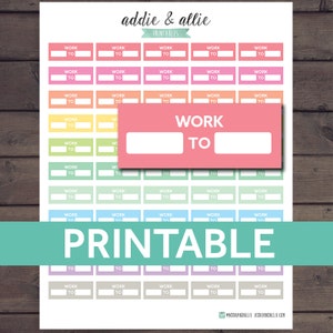 Aufkleber, Shift Work Aufkleber, druckbare Arbeit Planner Aufkleber zu arbeiten