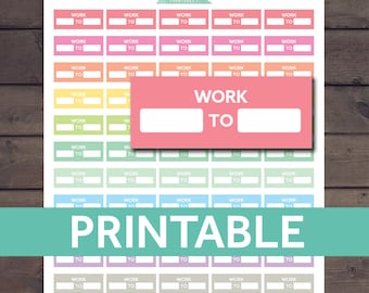 Pegatinas, cambio trabajo, trabajo para imprimir pegatinas de planificador de trabajo
